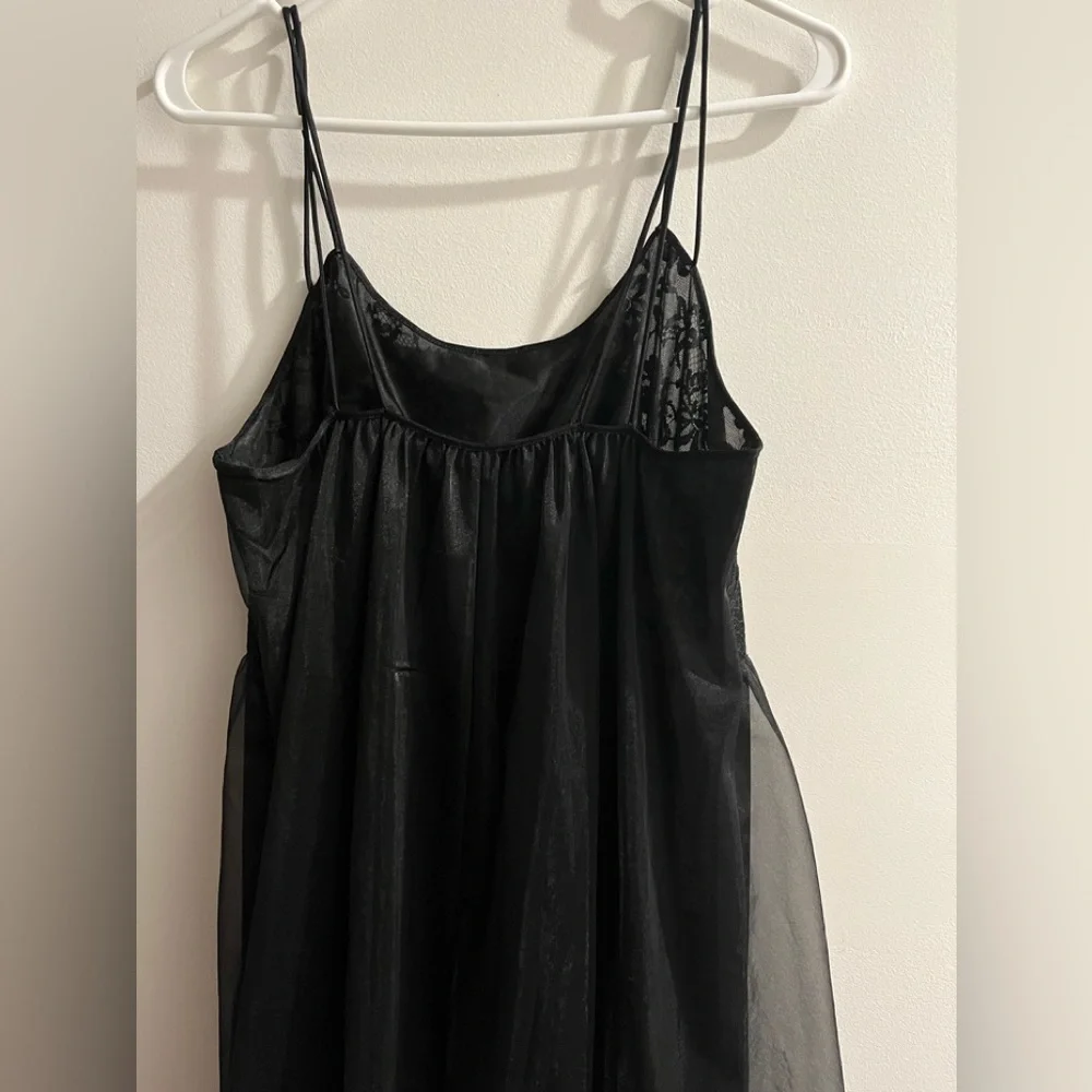 Vintage VANITY FAIR Sheer Overlay Spaghetti Straps Negligee Nightie Party Dress - Picture 4 of 13